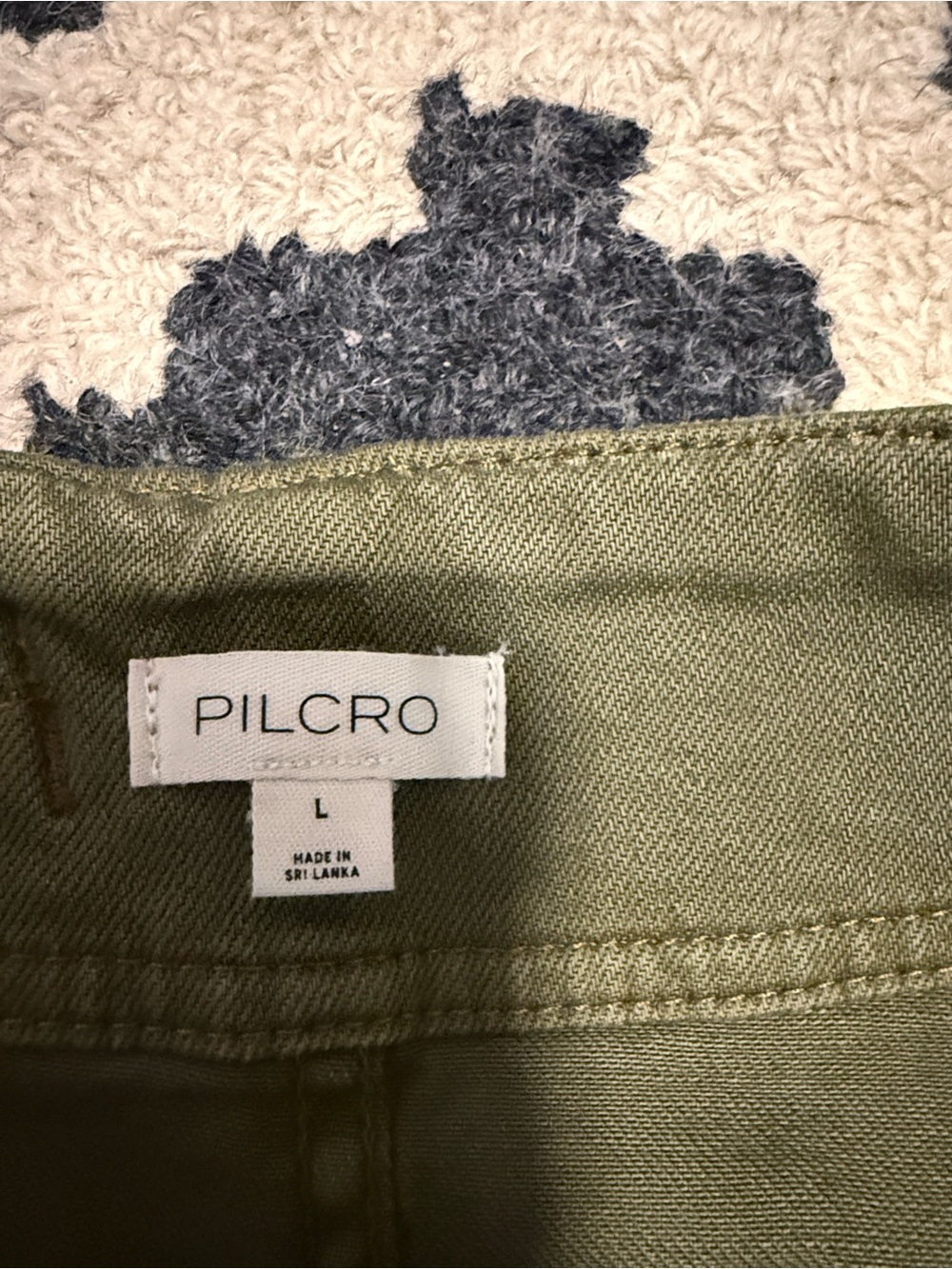 Anthropologie Pilcro Olive Green One-Shoulder Wide-Leg Denim Jumpsuit - Picture 4 of 11